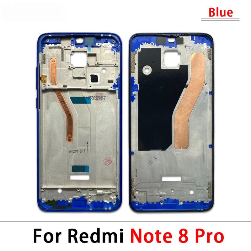 Front Housing Middle Frame LCD Frame Screen Bezel Cover Holder Replacement Parts For Redmi Note 7 8 Pro 9S 9 Pro