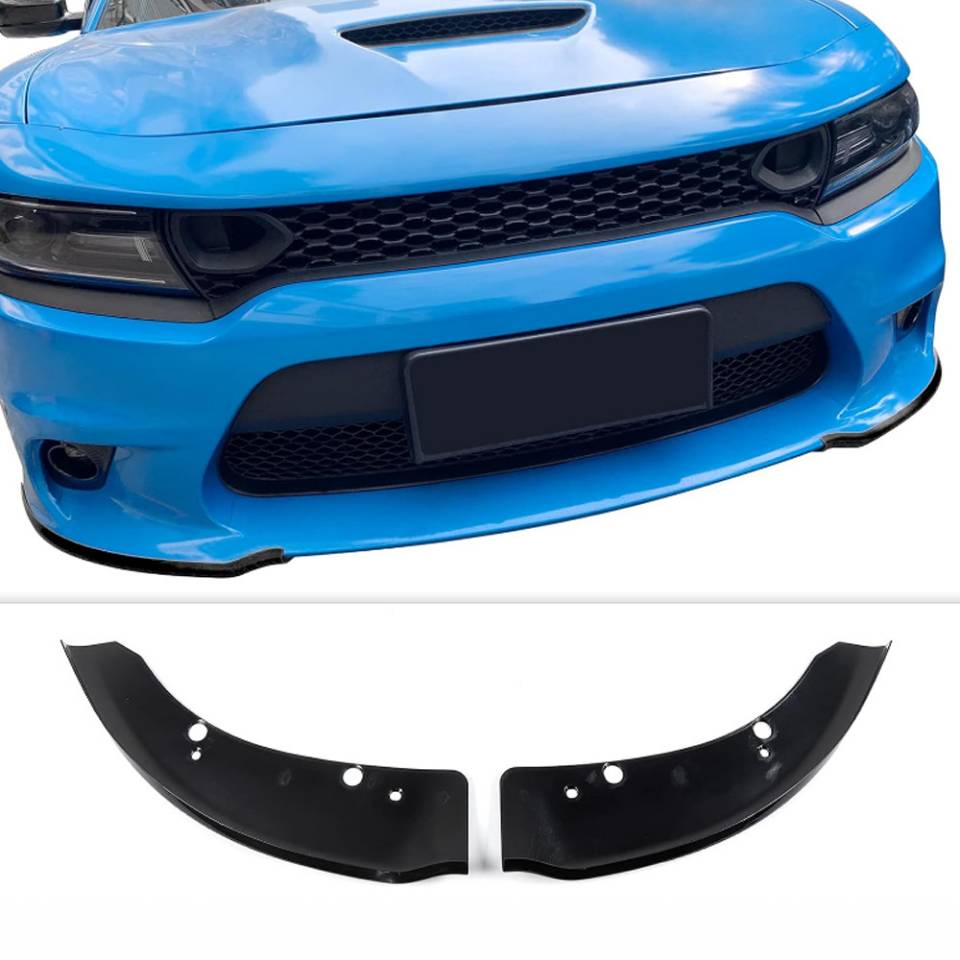 Car Front Bumper Lip For Dodge Charger 2015-2021 Hellcat/SRT 392 / Scat Pack/RT Scat Pack/GT/RT Splitter Protector Trim чёрный