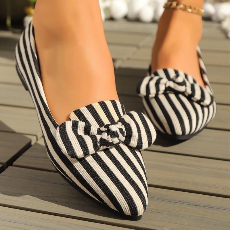 Design Sense Half Pack of Slippers Women's Middle Heel 2 Summer One-pedal Lazy Drag Striped Bow Thick Heel High Heels