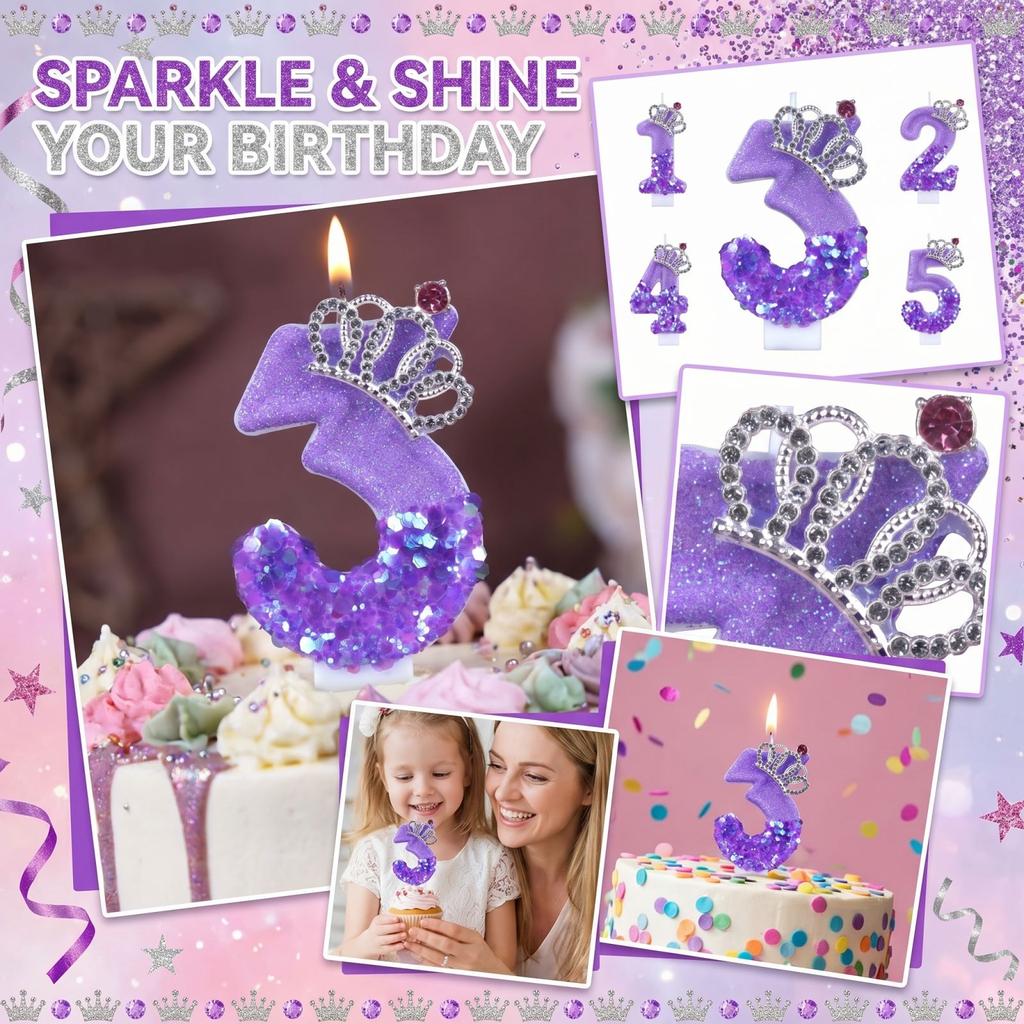 Fashion Cartoon Creative Birthday Candles Party Digital Candles