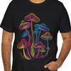Mushroom Tee, Psychedelic Tshirt, Hippie Shirt, Vibrant Fungi Top, Botanical Graphic Tee