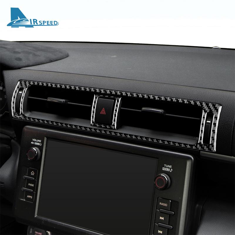 Real Carbon Fiber Sticker For Subaru BRZ Toyota GR86 2024 Car Center Air Outlet Vent Cover Interior Accessories