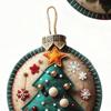 Felt Ornament Kits Reusable Patch Work Decoration Christmas Felt Kits For Adults For Embroidery Decorating Holiday Halloween