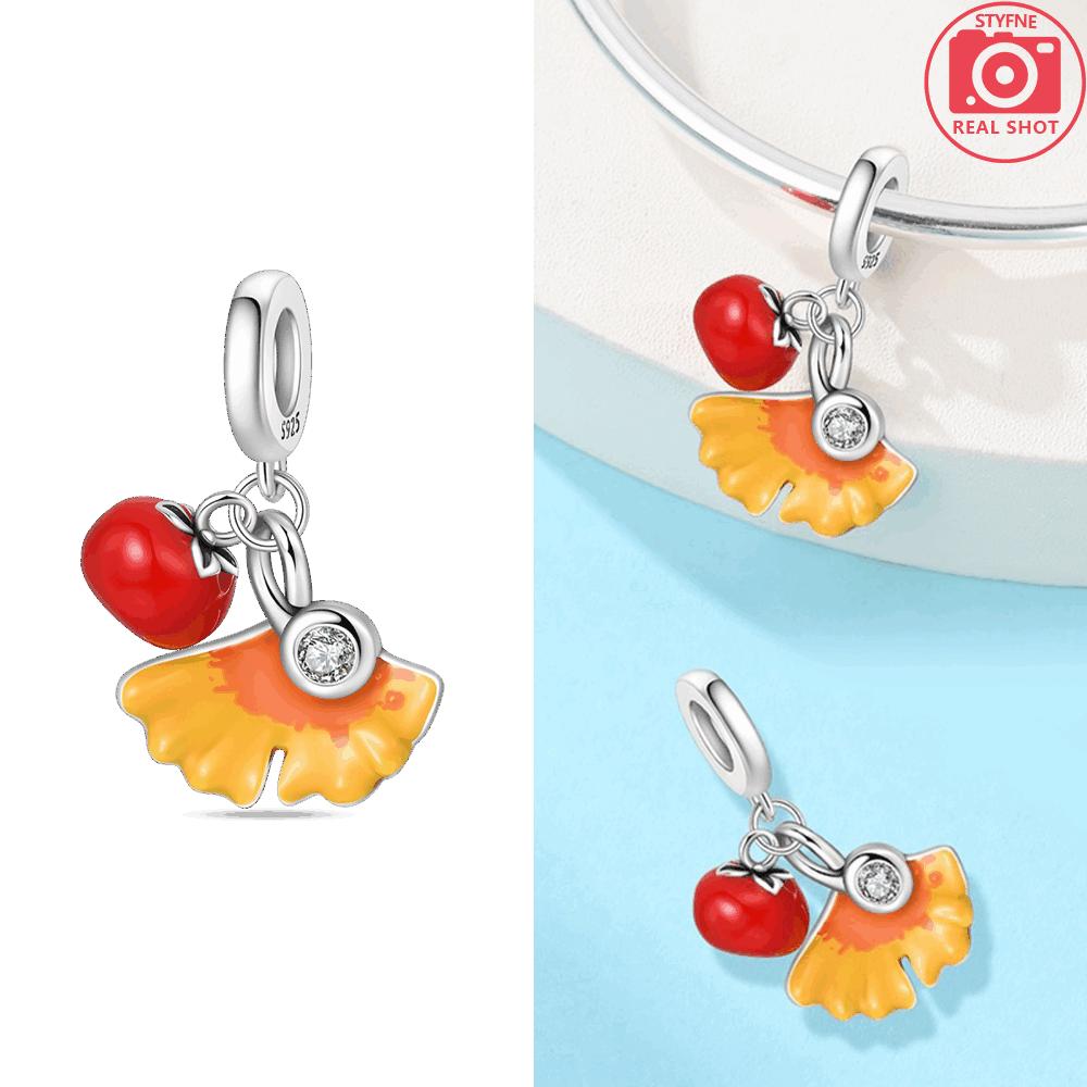 Originalcopper Brown Squirrel Hedgehog Autumn Collection Pendant Bead Fit Women Bracelet Diy Valentine'S Fine Gift Jewelry
