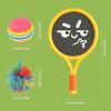 2Pcs Shock Absorbing Children's Badminton Racket Portable Lightweight Badminton Racket Set With Ball Soft Grip Sports Game Toys