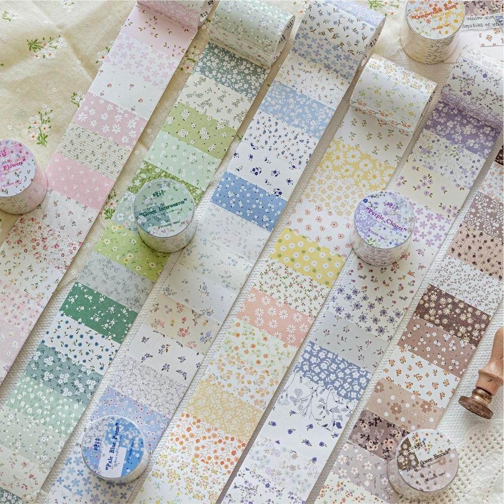 Floral Collection Series Decor Label Stickers Colored Adhesive Paper Tape New Washi Tape Journal