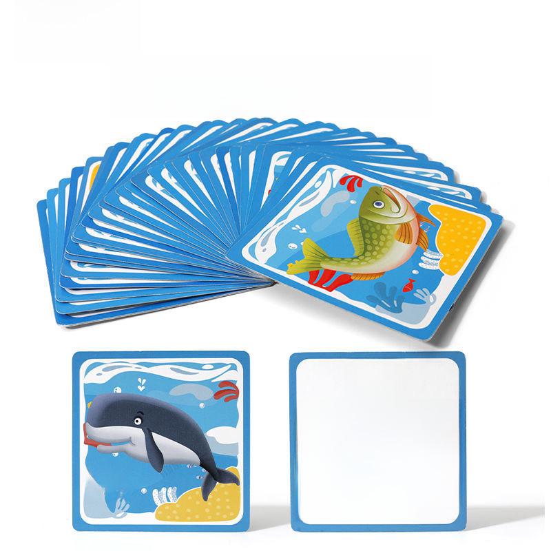 Double-Sided Wooden Magnetic Fishing Toy for Toddlers – Educational Ocean-Themed Bucket with Intelligence-Car Feature