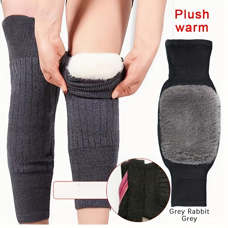 

Thermal Knee Sleeves 2-Pack - Winter Warmth, Thick Support for Cycling, Gym. Quick On/Off. Men & Women. чорний