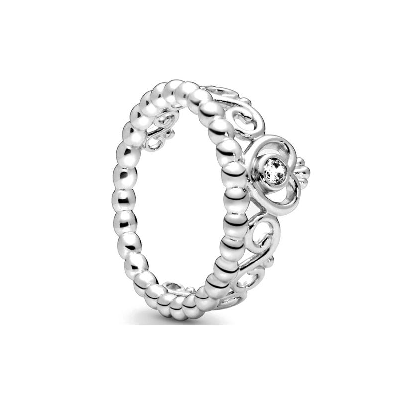 2025 New S925 Silver Family Tree Garland Crown Ring Suitable For Valentine's Day Women's Gift DIY High Jewelry Fashion Jewelry