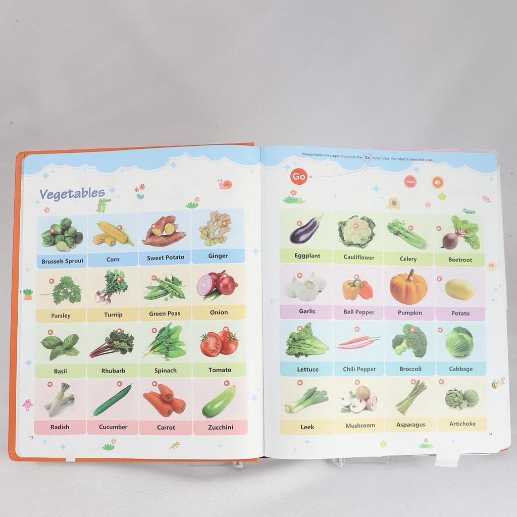 First English Words Sound Book Learning Early Educational Toy Point Reading