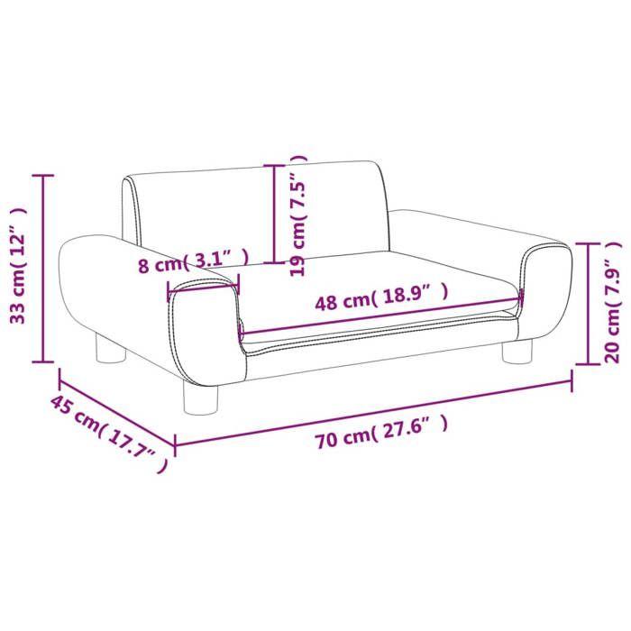 VidaXL Children's Sofa Blue 70x45x33 Cm Velvet, Mini Sofa, Mini Sofa Chair, Mini Sofa for Children, Sofa of 3196386