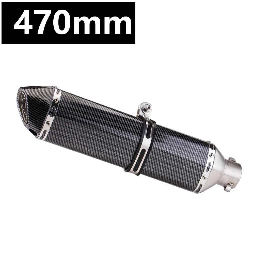 Hexagonal Stainless Steel Motorcycle Muffler for 51mm Exhaust - Easy Non-Destructive Installation