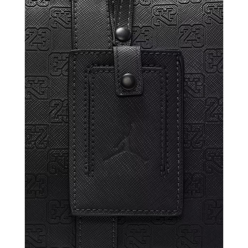 Jordan 25L Brand Logo Adjustable Detachable Polyurethane Travel Bag Unisex Travel Bag Black HV2856-045