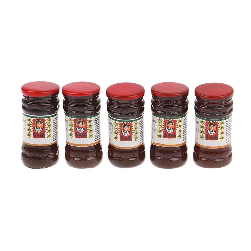 5Pcs Dollhouse Miniature Condiment Model Mini Kitchen Decoration Accessories