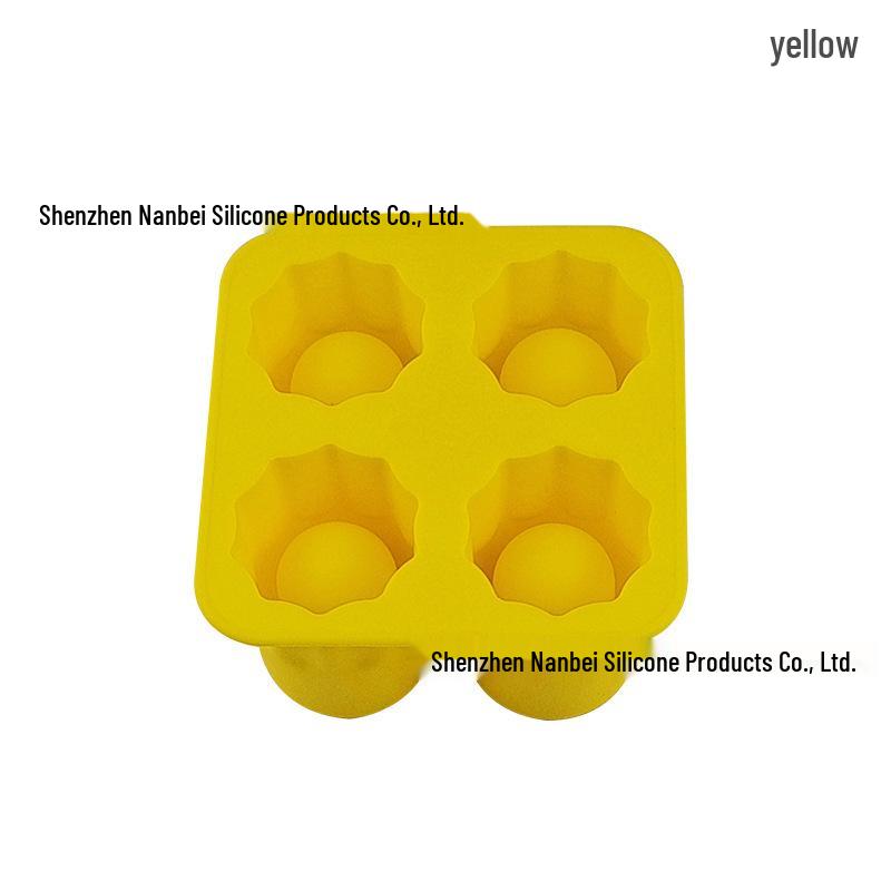 Silicone 4-Hole Ice Cube Tray for Whiskey and Summer Drinks