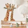 Fun-f131 Cartoon Couple Kissing Giraffe Bedroom Living Room Background Decorative Wall Stickers Self-adhesive