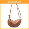 Solid Color Trendy Dumpling Shape Shoulder Bag With Stitching Detail For Casual Outings