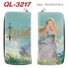 Zelda Legend Wallet Full Color Zip Long Purse Anime Handbag Coin Bag Organizer 1pcs