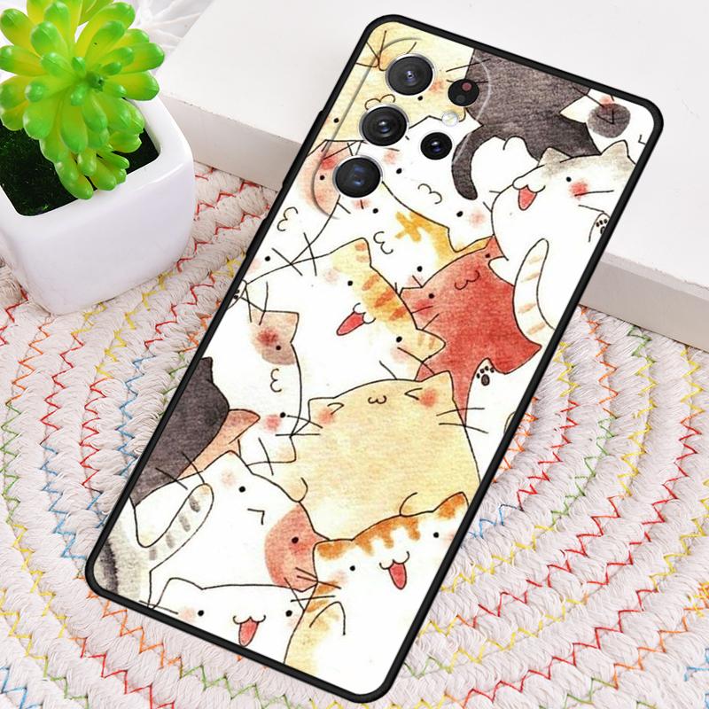 

Cute Cat Pattern Phone Case for Samsung Galaxy note 10 pro S26 Ultra S23 S24 FE S25 S21 S22 PLUS shockproof Cove Galaxy S21+ 5G