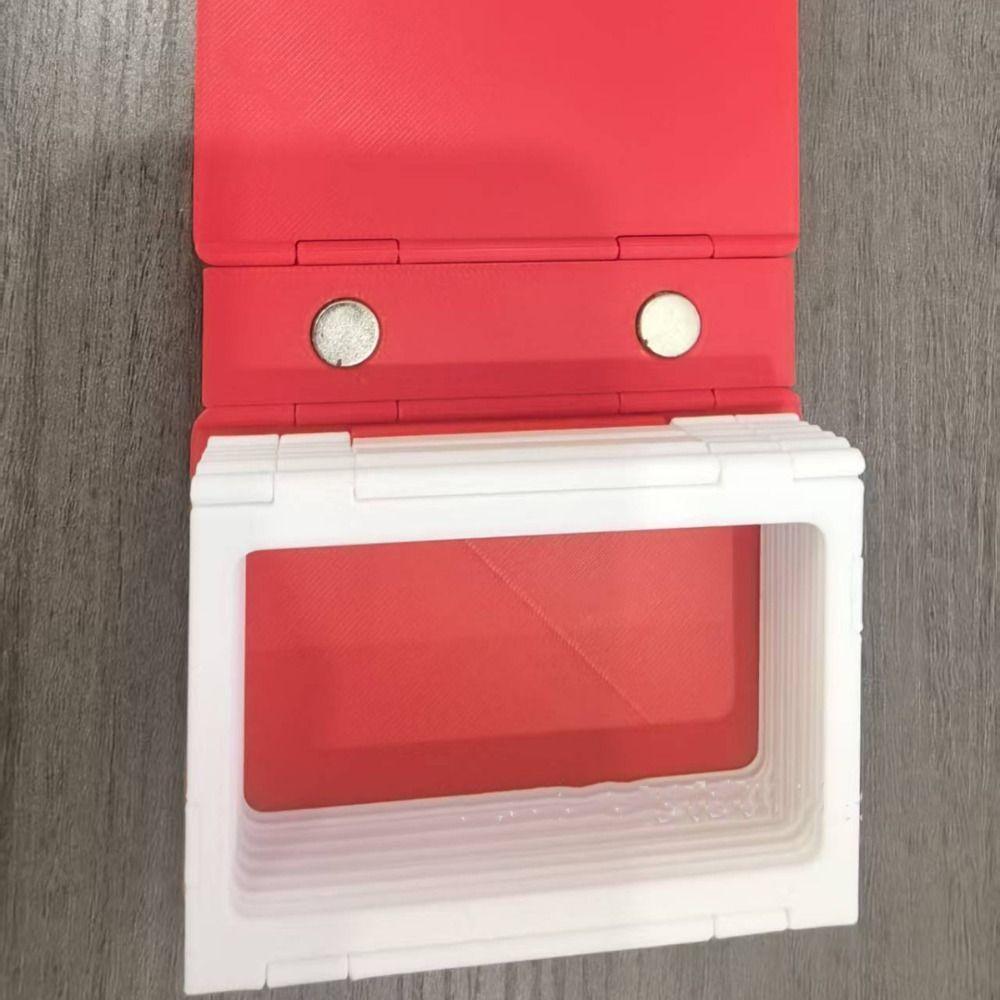 Cornice Portafoto Pieghevole in Plastica Design con Cerniera Quadrata Album Fotografico Magnetico Mini Organizer Semplice per Foto Decorazione per la Casa