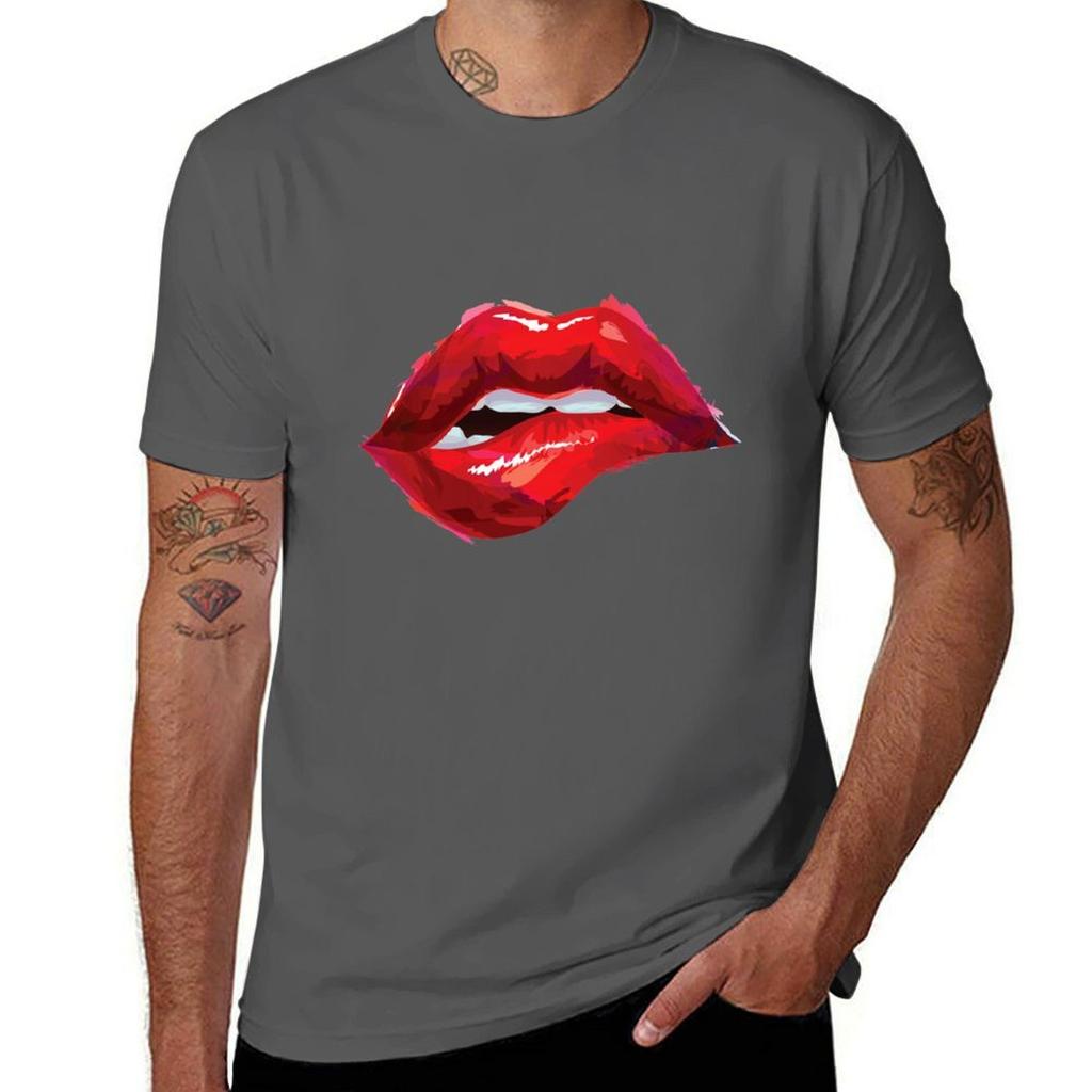 Lip Bite Tshirt T Shirts For Unisex Cotton Tshirt