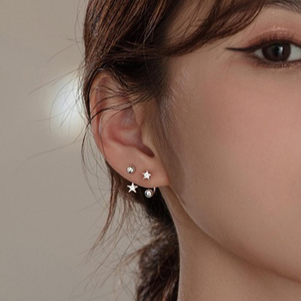 Copper Star Flash Crystal Summer Small Fresh Female 2022 New Trendy Personality Earrings