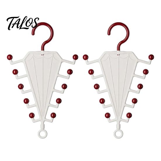 Talos V Shaped Double-Sided Closet Organizer, with 360° Rotating, Space Saving Multi-Layer Vertical Hanger, for Hats Bags Ties Scarves