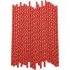 Festive Red Paper Drinking Straws Biodegradable For Party Decor And Desserts