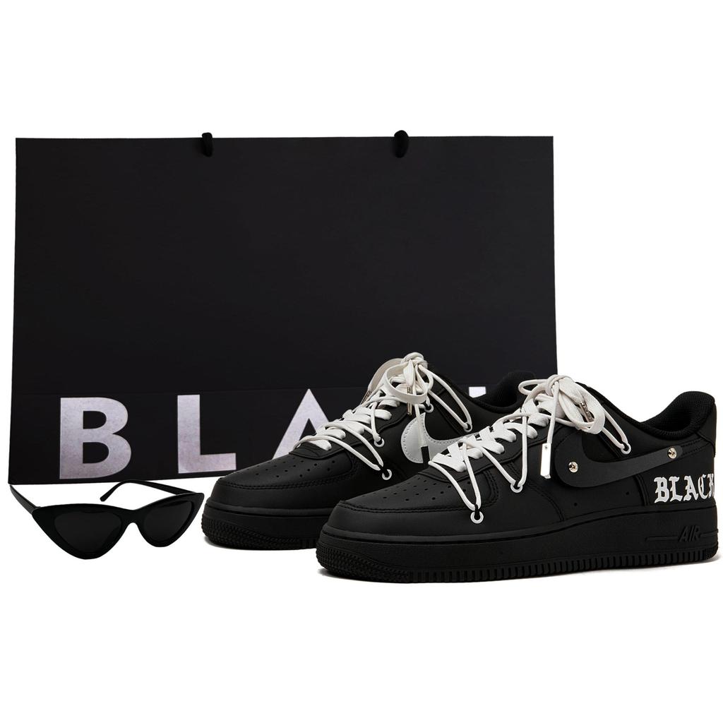 Nike Air Force 1 Air Force 1 Low Top Skateboard Shoes Unisex Matte Black White CW2288-001(Team55-3DS-BOX)