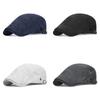 New Breathable Thin Beret Hat Mesh Adjustable Newsboy Hat Leisure Visor Cap Sun Protection Painter Hat Spring Summer