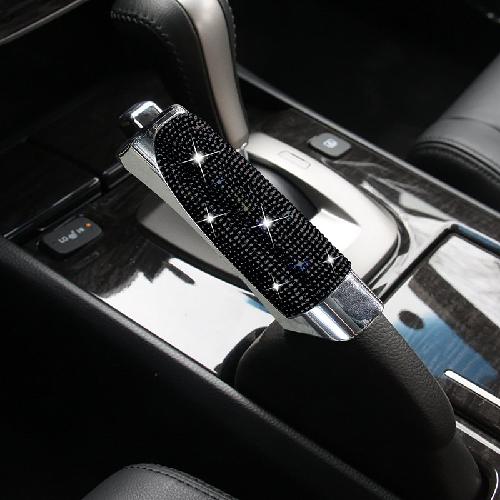 Universal Crystal Car Handbrake Covers Anti-slip Auto Gear Shift Collars Bling Diamond Car Interior Accessories for Woman
