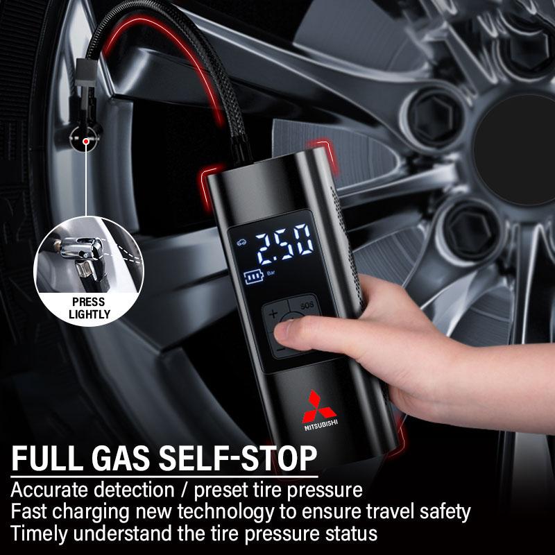Car Tire Inflator Smart Digital Inflatable Pump Bicycle Boat Air Pump For Mitsubishi Outlander Lancer 10 9 ASX RALLIART Eclipse L200 Pajero