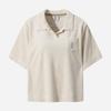 DOD Terry Up Collar T-Shirt For Women (Ivory)