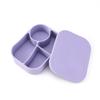 Color Kids 1 Peça Lancheira Silicone 4 Compartimentos Sem BPA Segura para Micro-ondas e Lava-louças à Prova de Vazamento Essenciais para Alimentação Bento