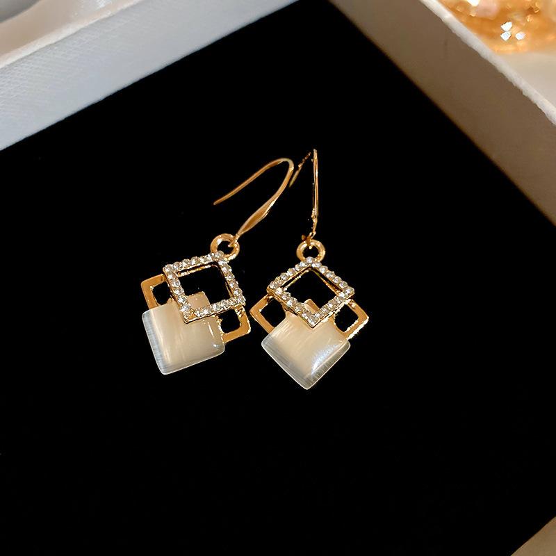 Серебряная игла, сладкий темперамент, розовый цветок любви, серьги с бахромой, персонализированные пусеты, универсальные серьги, женские