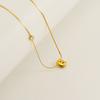 New fashionable cubic zirconia-studded chubby design26Letter pendant necklace, titanium steel, versatile and stylish for women