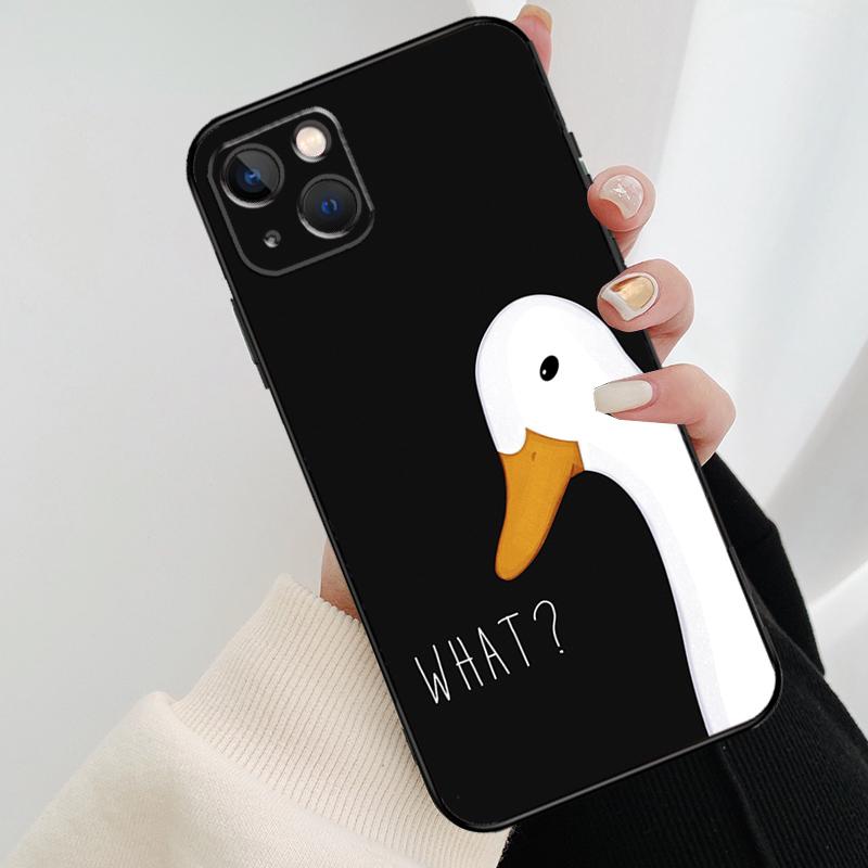Cartoon Funny Goose Phone Case For iPhone 17 Pro Max 14 13 12 11 15 16 Pro Max mini 16 15 Plus 16e 17 Air Cover