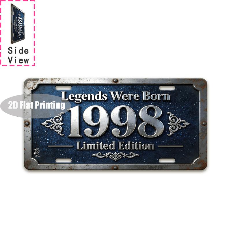 Vintage City Year Landscape Print Metal License Plate Sign Retro D Flat Printed Tin Plaque Wall Decor for Home Bar