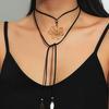 Gold Silver Color Dragonflies Flower Heart Star Pendant Necklace Long Rope Statement Necklace Jewelry Gift for Women
