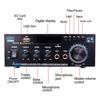 50W 2.0 Channel HiFi Power Amplifiers with Bluetooth-compatible 5.0, USB Playback and Inputs for Home Theater