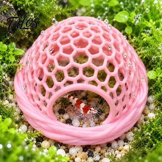 Floating PLA Hideout Betta Hide, 3D Printed Shrimp Cave, Fish Tank Aquarium Landscape Decor Hideout, Honeycomb Shelter for Small Cave