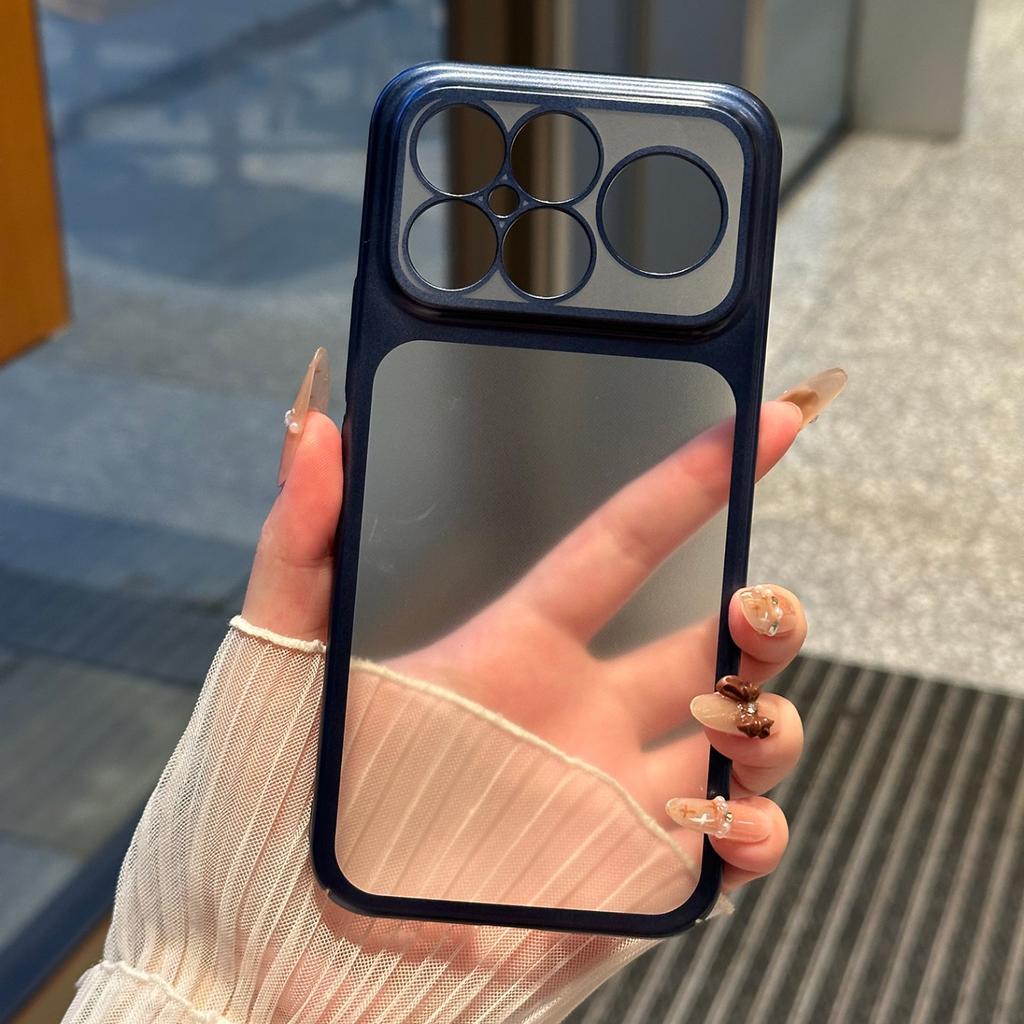Custodia Rigida Trasparente con Bordo Lucido Placcato di Lusso per Xiaomi Poco F8Ultra F8Pro Copertura Posteriore Rigida Sottile Antiurto con Protezione Completa per Fotocamera