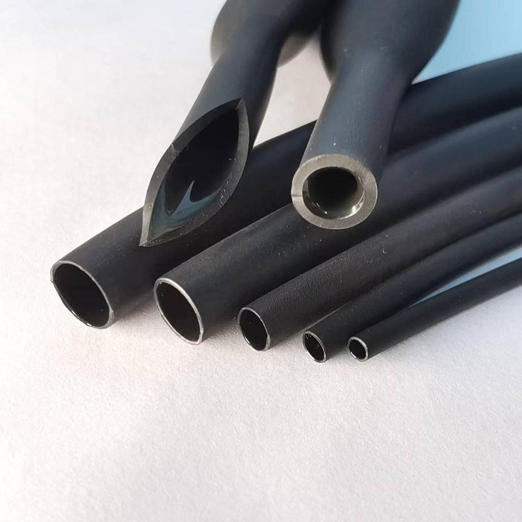 Black Double-Wall Heat Shrink Tubing - 3x Shrinkage, Thickened Insulation Sleeve, Large Diameter