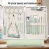 Matcha Green 18-Piece Stainless Steel Nail Clipper Set for Manicure & Pedicure