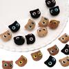 Resin Flocking Beads Cute Cat Head Beads for DIY Bracelet Earring Jewelry Making Accessories