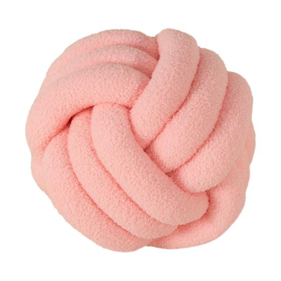 Pute Manuell Flettet Knute 22cm Rund Kuleform Sherpa Elastisk Soveselskap Sofa Dekorasjon Pyntepute Fotograferingspute