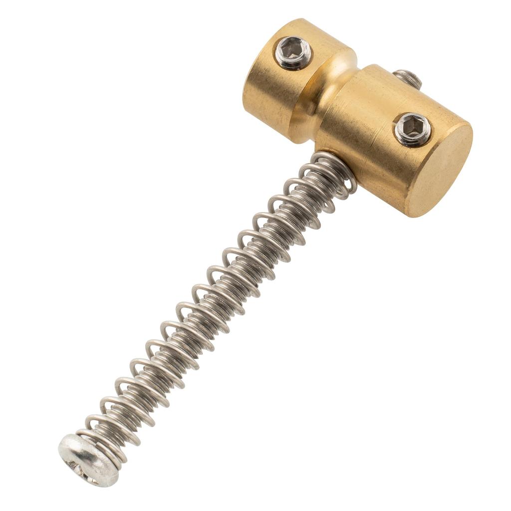 Musiclily Pro 17mm Brass Bass Saddles for 5-String PB Precision Bass/JB Jazz Bass, Original Color (Set of 5)