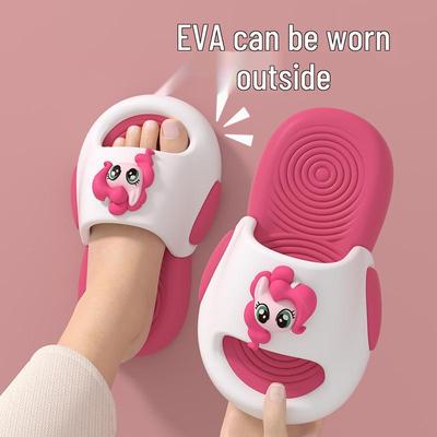 Authentische My Little Pony Eltern-Kind Rutschfeste Sommerschuhe für Kinder - Pinkie Pie Cartoon Hausschuhe