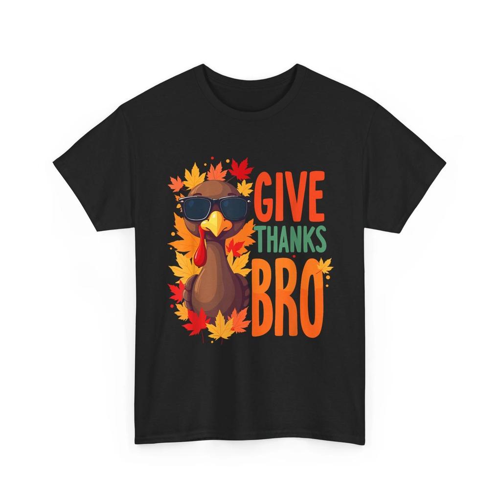 Give Thanks Bro Cute Turkey Toddler Thankful Thanksgiving T-Shirt
