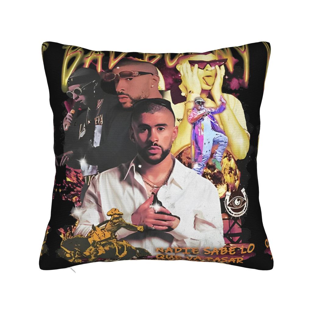 Bad Bunny DTMF Pillowcase Polyester Cushion Cover Decoration Pillow Case Cover Home Drop Shipping 18'